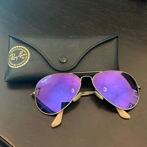 Ray Ban purple mirrored sunglasses